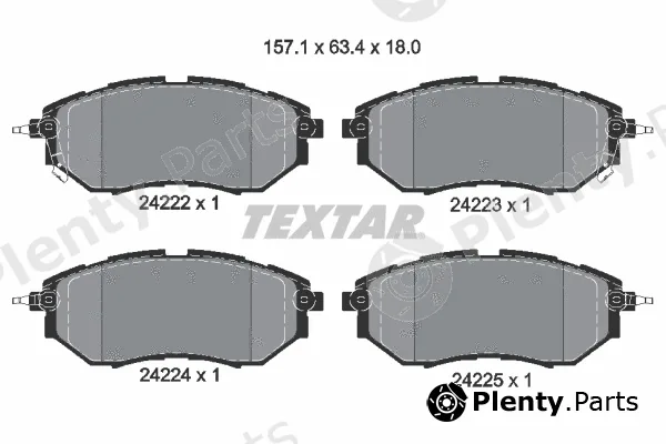 Textar 2422201 — Brake Pad Set, disc brake Q+