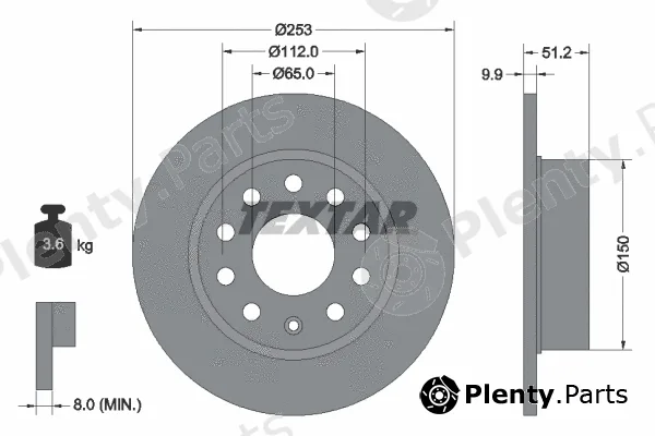 Textar 92120900 — Brake Disc
