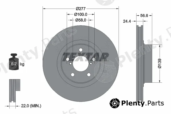 Textar 92094603 — Brake Disc PRO