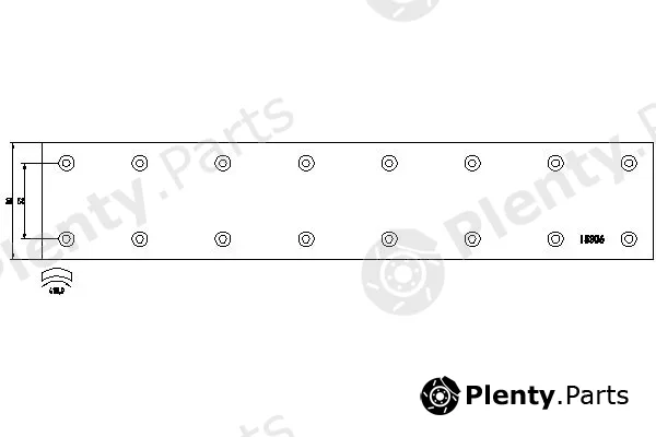 Textar 15306 — Brake Lining, drum brake