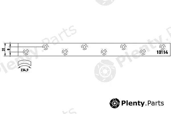 Textar 10114 — Brake Lining, drum brake