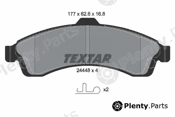 Textar 2444801 — Brake Pad Set, disc brake Q+