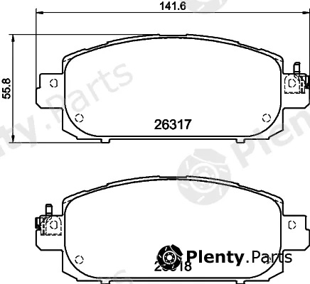 Textar 2631701 — Brake Pad Set, disc brake