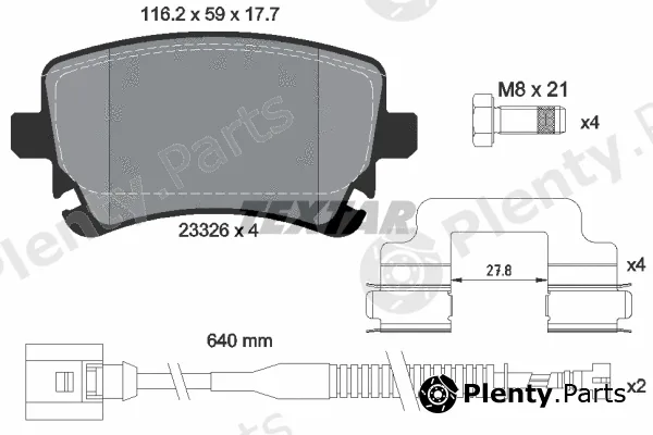 Textar 2332603 — Brake Pad Set, disc brake Q+