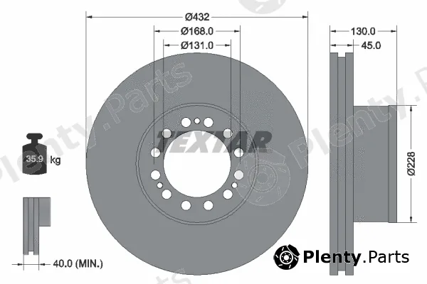 Textar 93087200 — Brake Disc