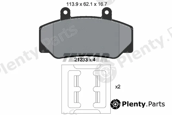 Textar 2123302 — Brake Pad Set, disc brake