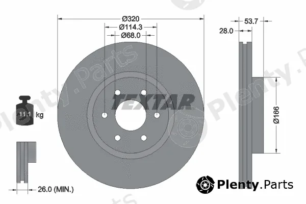 Textar 92296503 — Brake Disc PRO