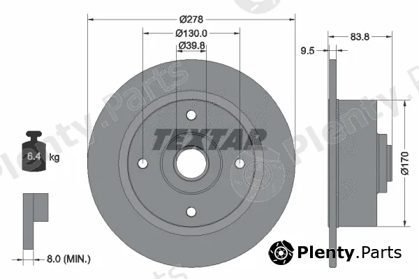 Textar 92010300 — Brake Disc