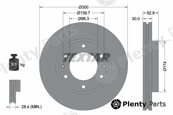 Textar 92203800 — Brake Disc