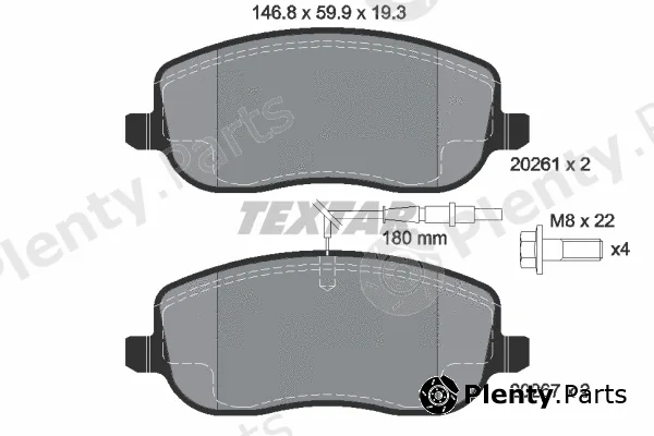Textar 2026101 — Brake Pad Set, disc brake Q+