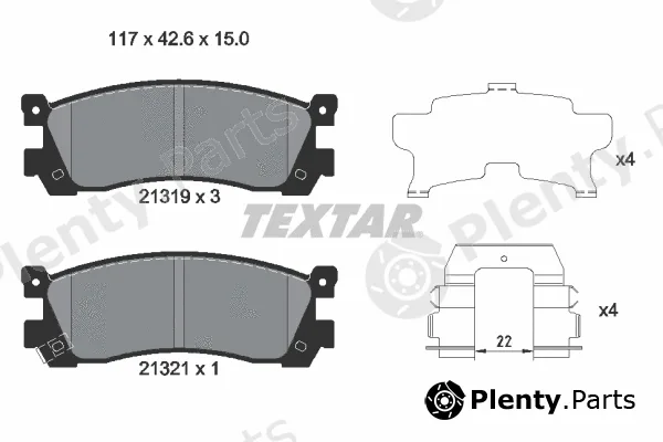 Textar 2131903 — Brake Pad Set, disc brake