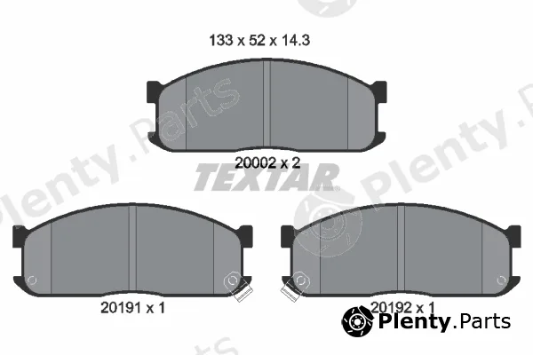 Textar 2000201 — Brake Pad Set, disc brake