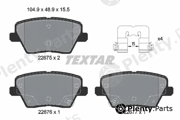 Textar 2267501 — Brake Pad Set, disc brake Q+