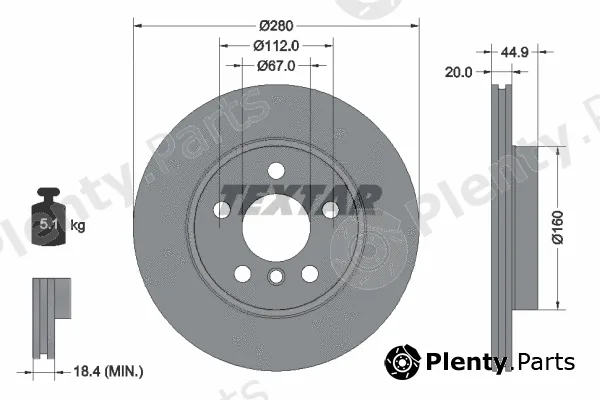 Textar 92305303 — Brake Disc PRO