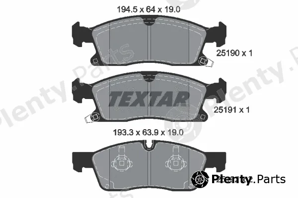 Textar 2519002 — Brake Pad Set, disc brake Q+