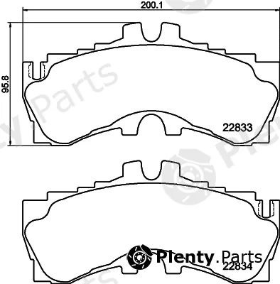 Textar 2283301 — Brake Pad Set, disc brake