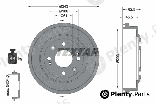 Textar 94017600 — Brake Drum