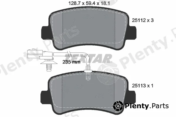 Textar 2511201 — Brake Pad Set, disc brake Q+