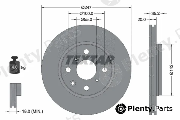 Textar 92141900 — Brake Disc