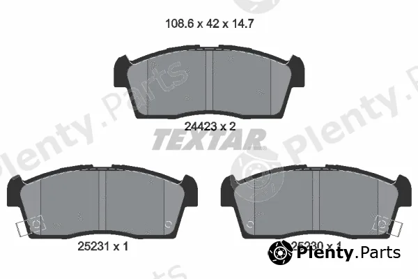 Textar 2442302 — Brake Pad Set, disc brake