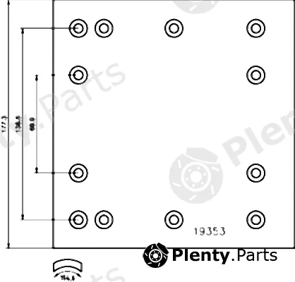Textar 1935301 — Brake Lining Kit, drum brake