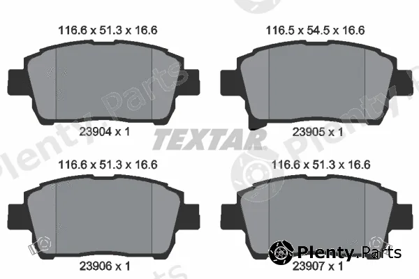Textar 2390401 — Brake Pad Set, disc brake