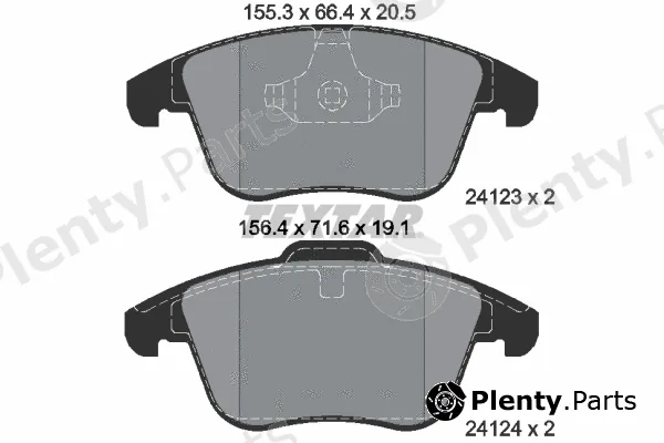 Textar 2412301 — Brake Pad Set, disc brake Q+