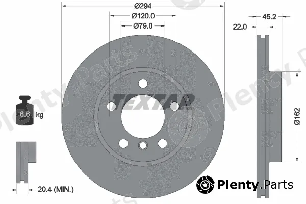 Textar 92277805 — Brake Disc PRO+
