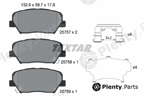 Textar 2575701 — Brake Pad Set, disc brake