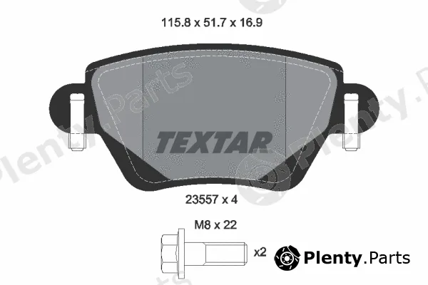 Textar 2355702 — Brake Pad Set, disc brake Q+