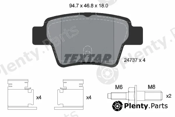 Textar 2473701 — Brake Pad Set, disc brake Q+