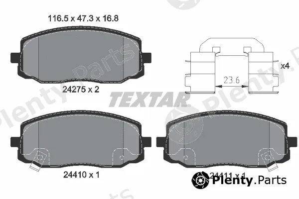 Textar 2427501 — Brake Pad Set, disc brake Q+
