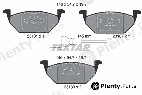Textar 2313101 — Brake Pad Set, disc brake Q+