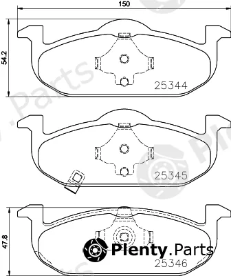 Textar 2534401 — Brake Pad Set, disc brake