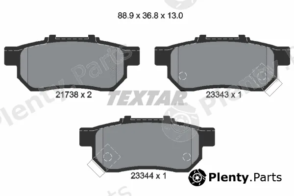 Textar 2173801 — Brake Pad Set, disc brake