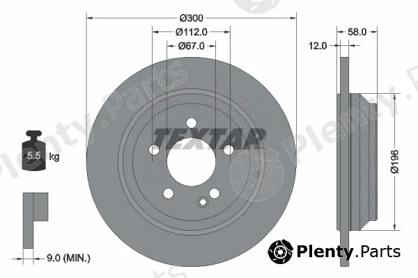 Textar 92272703 — Brake Disc PRO