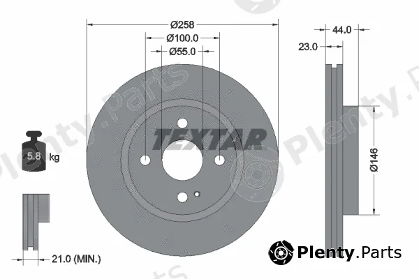 Textar 92166803 — Brake Disc PRO