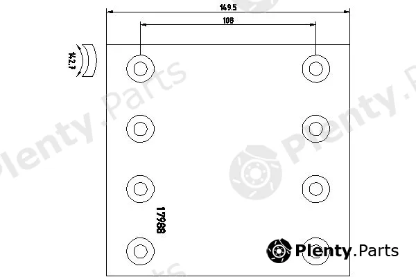 Textar 1798807 — Brake Lining Kit, drum brake