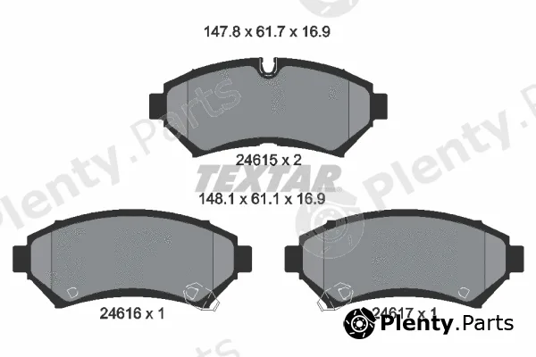 Textar 2461501 — Brake Pad Set, disc brake