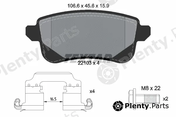 Textar 2210301 — Brake Pad Set, disc brake Q+
