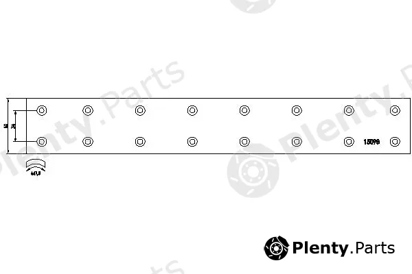 Textar 15098 — Brake Lining, drum brake