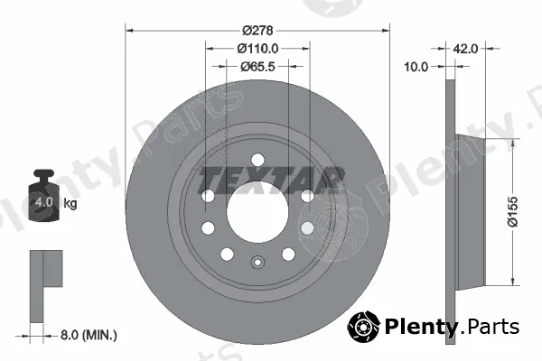 Textar 92167603 — Brake Disc PRO