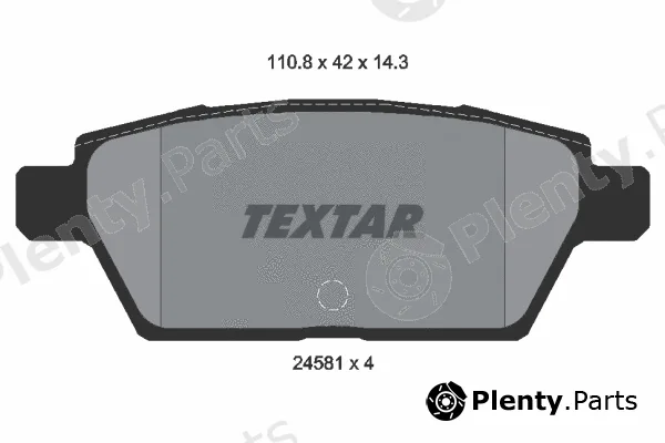 Textar 2458102 — Brake Pad Set, disc brake