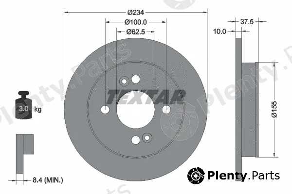 Textar 92147203 — Brake Disc PRO