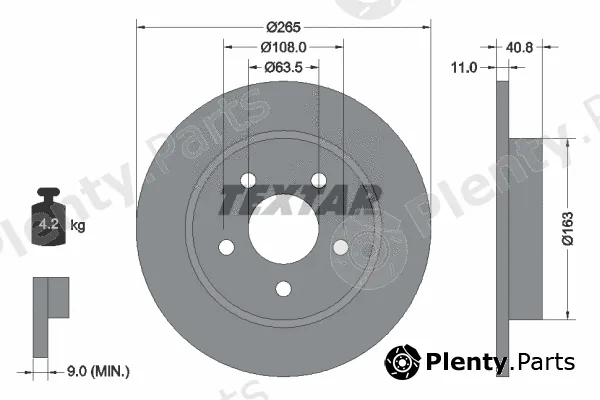 Textar 92133700 — Brake Disc