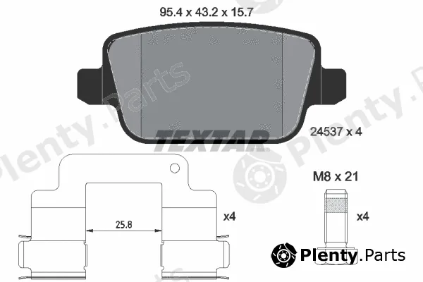 Textar 2453701 — Brake Pad Set, disc brake Q+