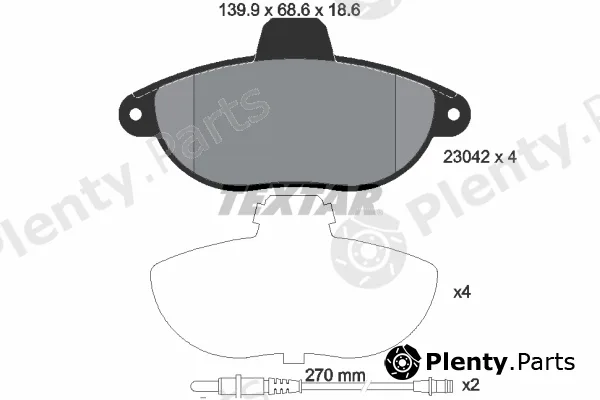 Textar 2304201 — Brake Pad Set, disc brake