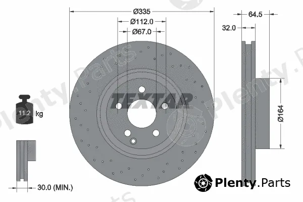 Textar 92171905 — Brake Disc PRO+