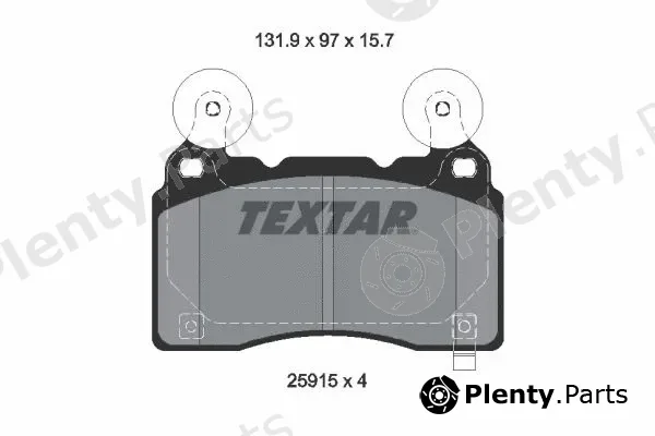 Textar 2591501 — Brake Pad Set, disc brake