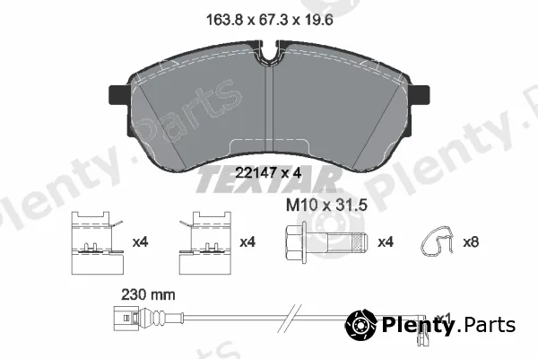 Textar 2214703 — Brake Pad Set, disc brake Q+